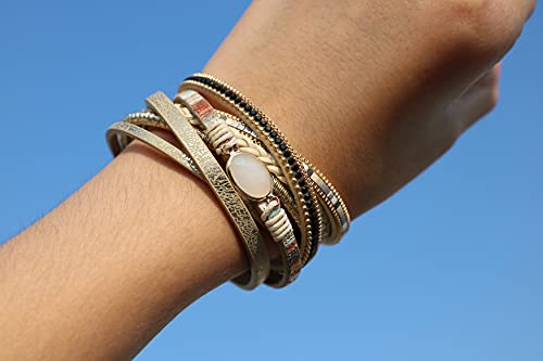 Leather Wrap Bracelet -white