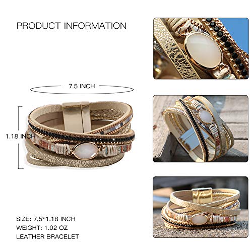Leather Wrap Bracelet -white