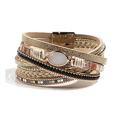 Leather Wrap Bracelet -white