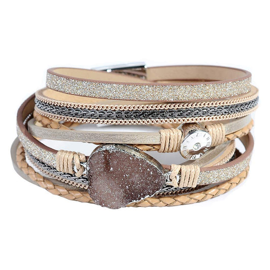 Leather Wrap Bracelet for Women
